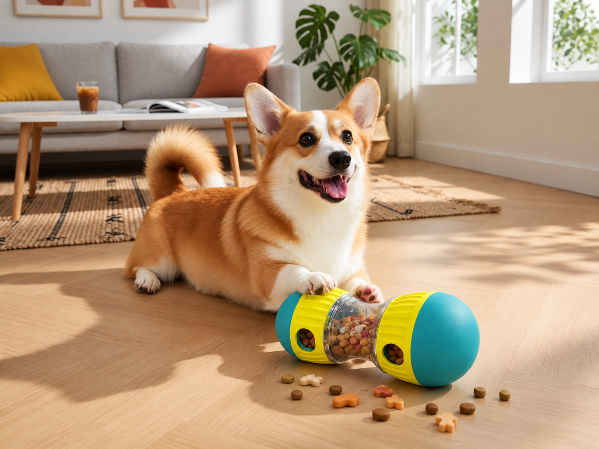 Interactive Slow Feeder Puzzle Ball for Happy Dogs