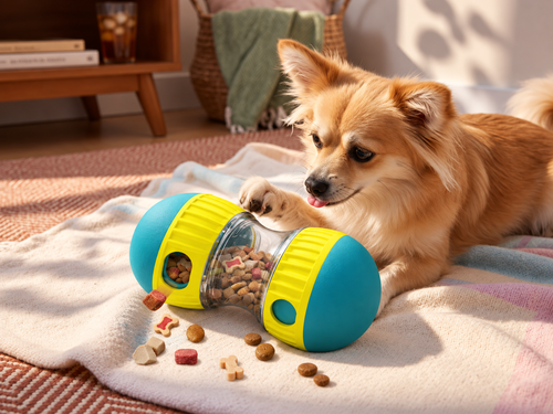 Interactive Slow Feeder Puzzle Ball for Happy Dogs